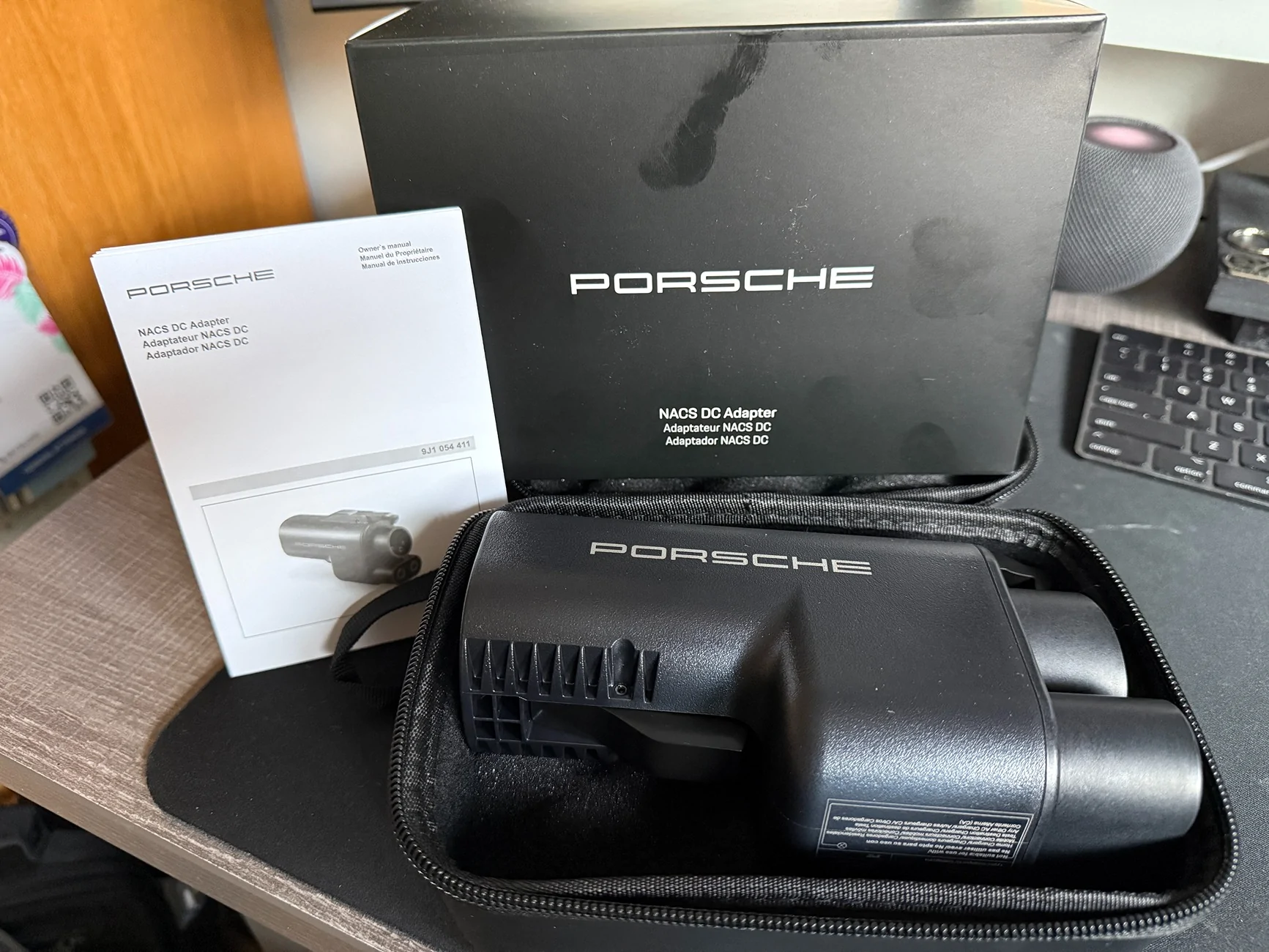 Electric Macan EV Porsche NACS complimentary adapter email IMG_8142