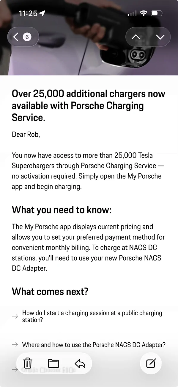 Electric Macan EV Tesla charging in Porsche app now possible (North America) 1762889126912-lt