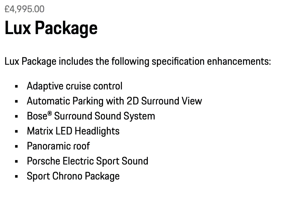 Electric Macan EV Watch out - new luxury package available for UK Screenshot 2025-11-29 at 16.27.35