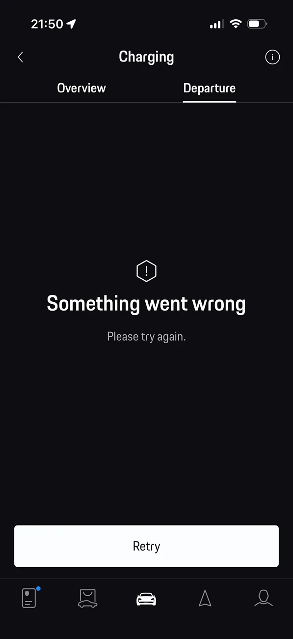 Electric Macan EV Most recent My Porsche App update issues IMG_3275