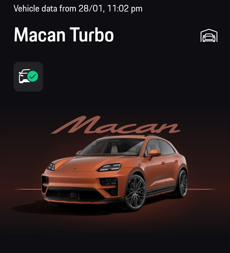 Electric Macan EV the mobile app has stopped receiving data from my car 1000149485