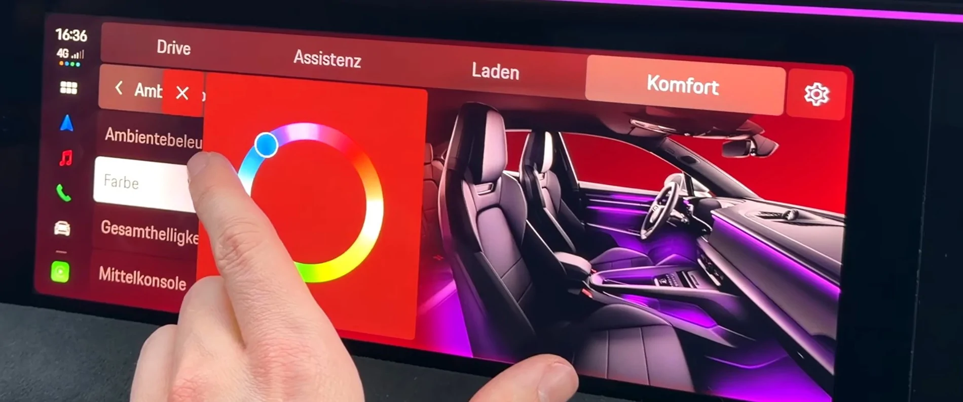 Electric Macan EV MY26 Ambient Lighting - Additional Color Options (Color Wheel) MY26 Ambient Lighting