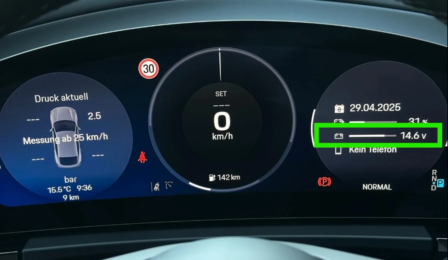Electric Macan EV 12V battery bar graph 1772282393320-uk