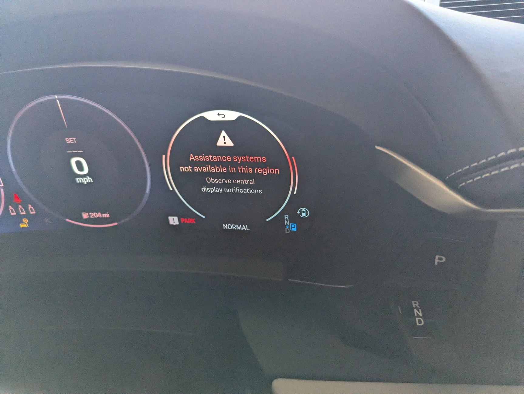 Electric Macan EV Assistance Systems Error - Speed Limit Display (warning message) PXL_20260228_180429543