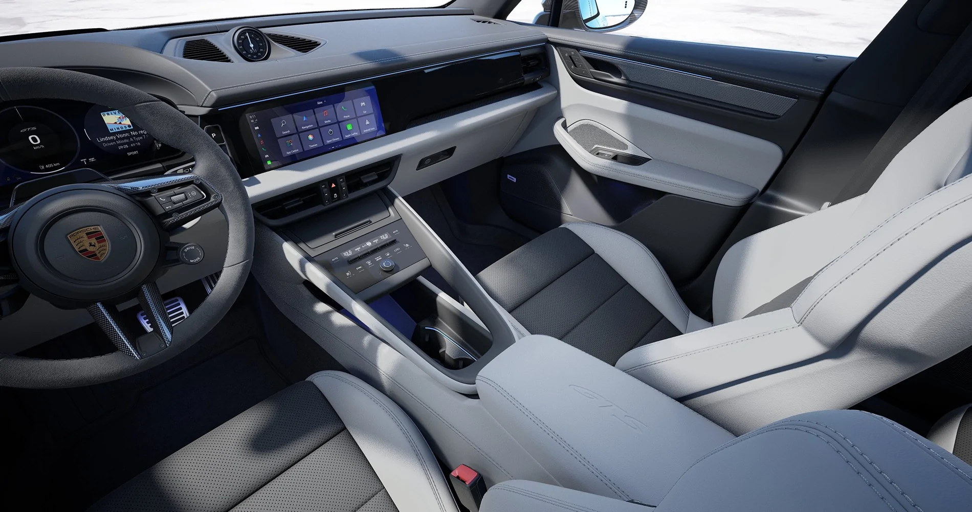 Electric Macan EV Coloured seat inserts Macan GTS Electric (11)