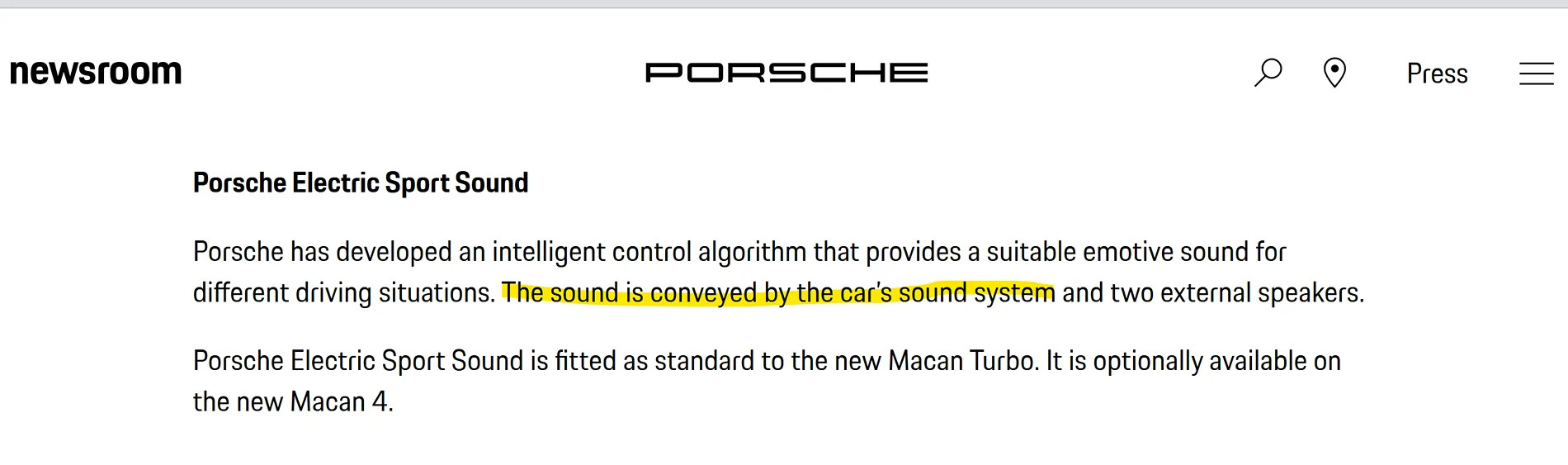 Electric Macan EV Does the sport SOUND play through the Bose or BM sounds system or a dedicated speaker 1772766819491-a4
