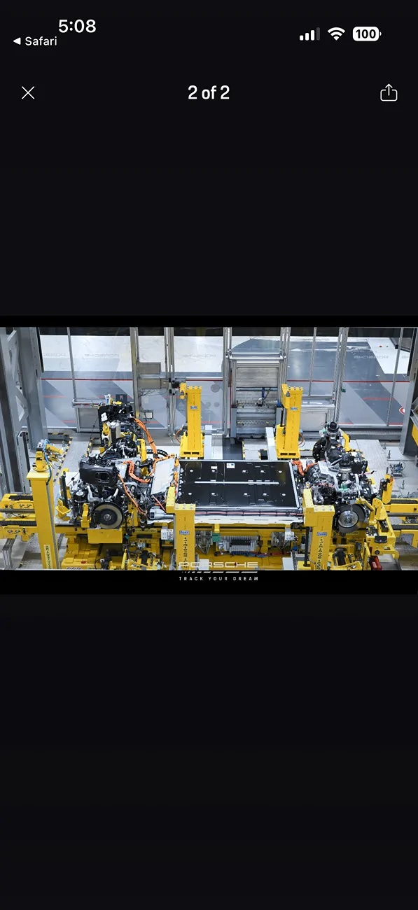 Electric Macan EV Macan EV Production Photos in My Porsche App Banksy Production Chassis