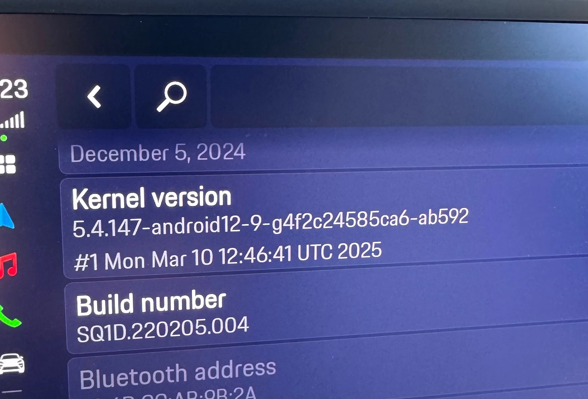 Electric Macan EV Finding the vehicle software version IMG_7989