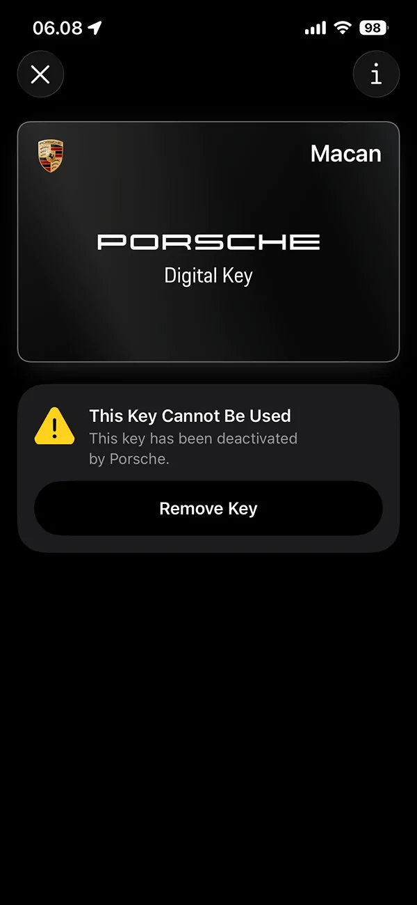 Electric Macan EV My Porsche - All digital keys have been deleted IMG_3451