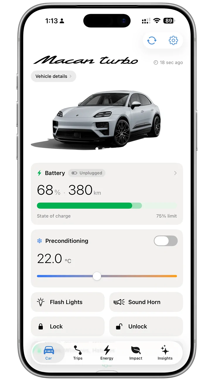 Electric Macan EV I created my own Porsche iOS app IMG_1502