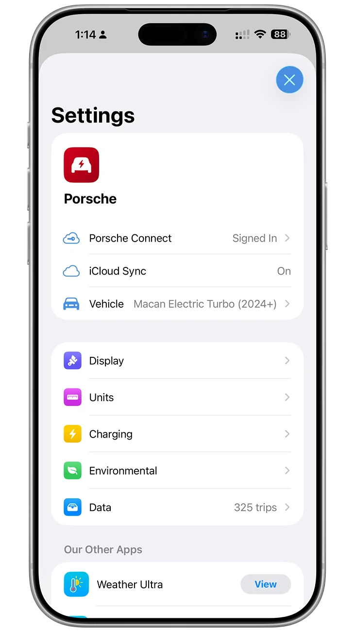 Electric Macan EV I created my own Porsche iOS app IMG_1508