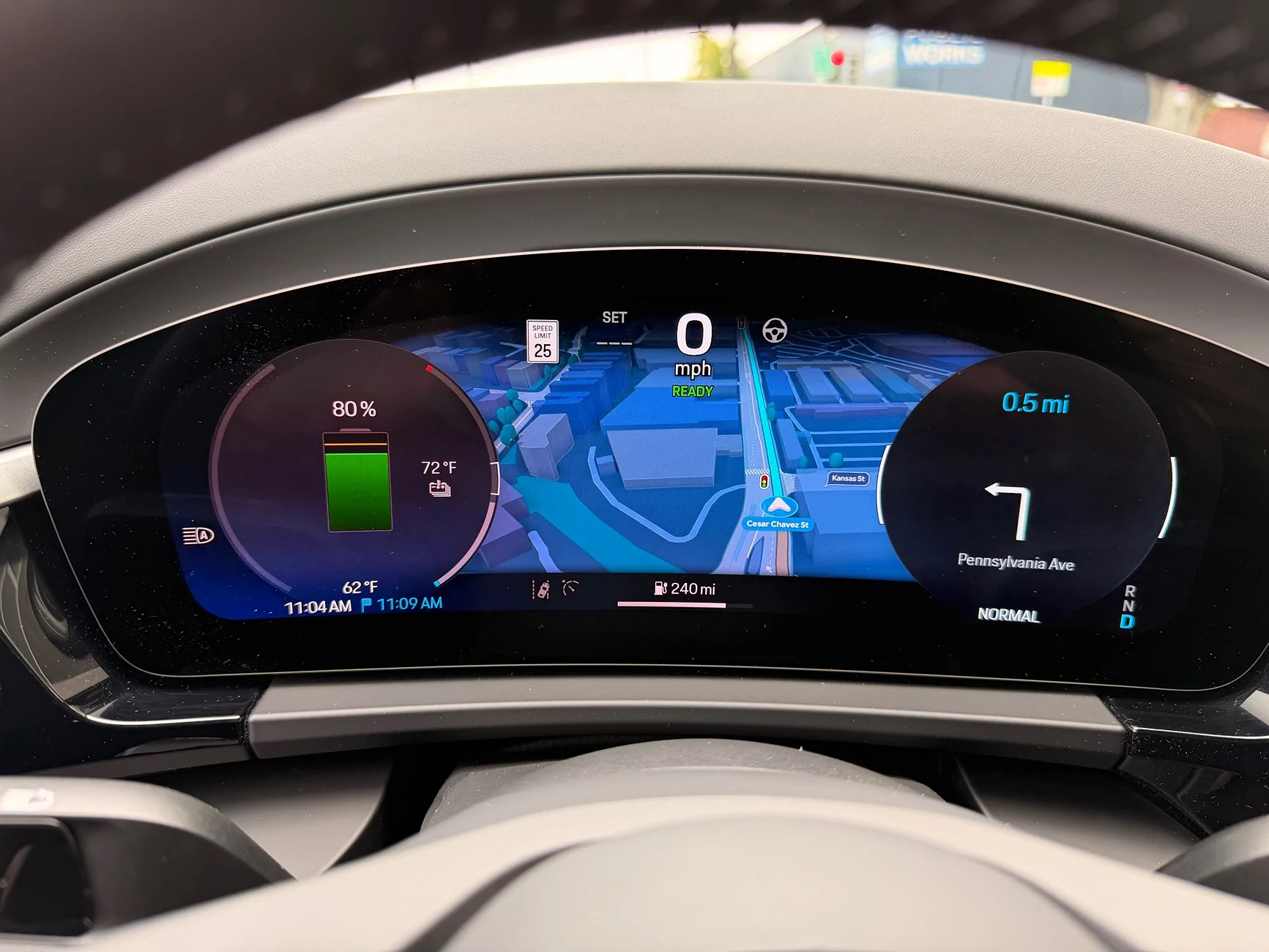 Electric Macan EV Google Maps (via Carplay) suddenly shows up in driver display IMG_7381