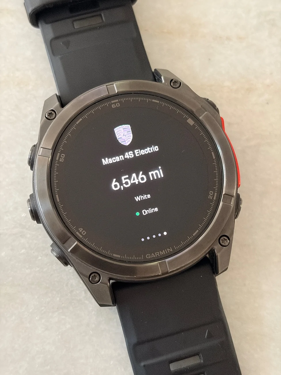 Electric Macan EV Garmin Fenix 8 Watch Porsche App IMG_1441