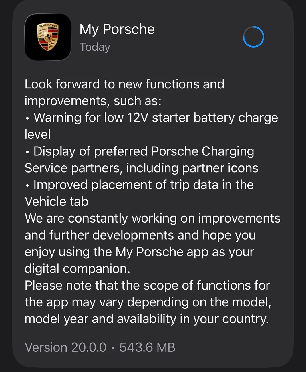 Electric Macan EV Updated v20.0.0 (July 9 2026) My Porsche APP iOS 20260710_051644000_iOS