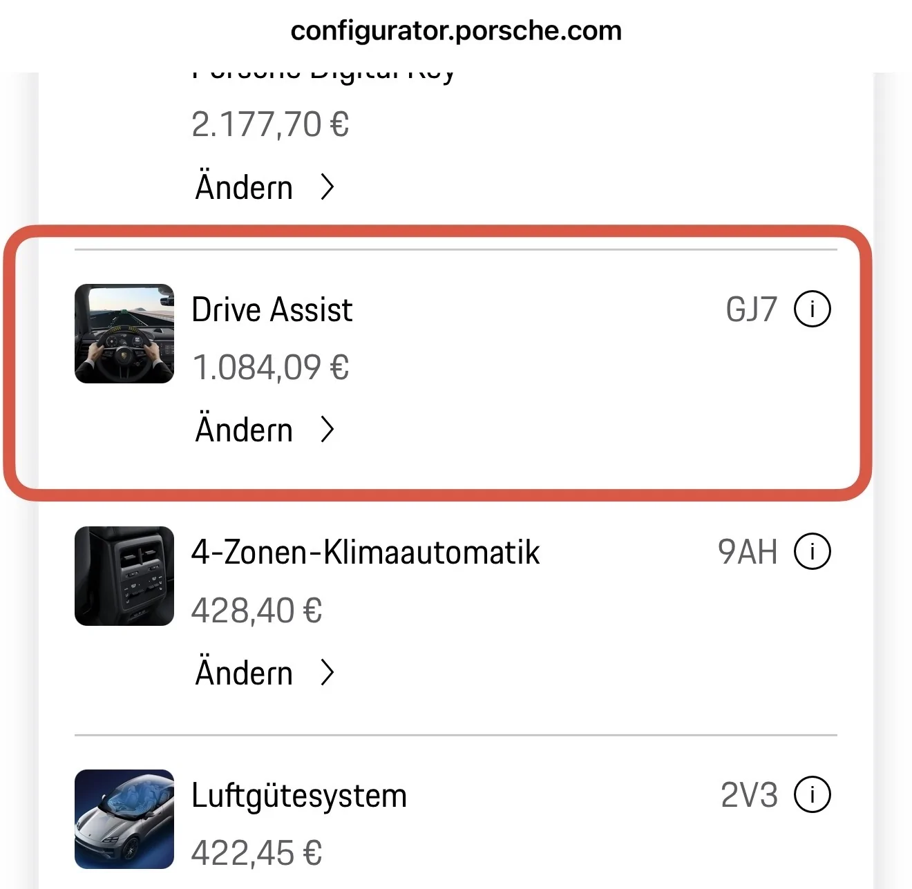 Electric Macan EV Drive Assist | GJ7 option has disappeared from configurator for US 2027 models? IMG_9840