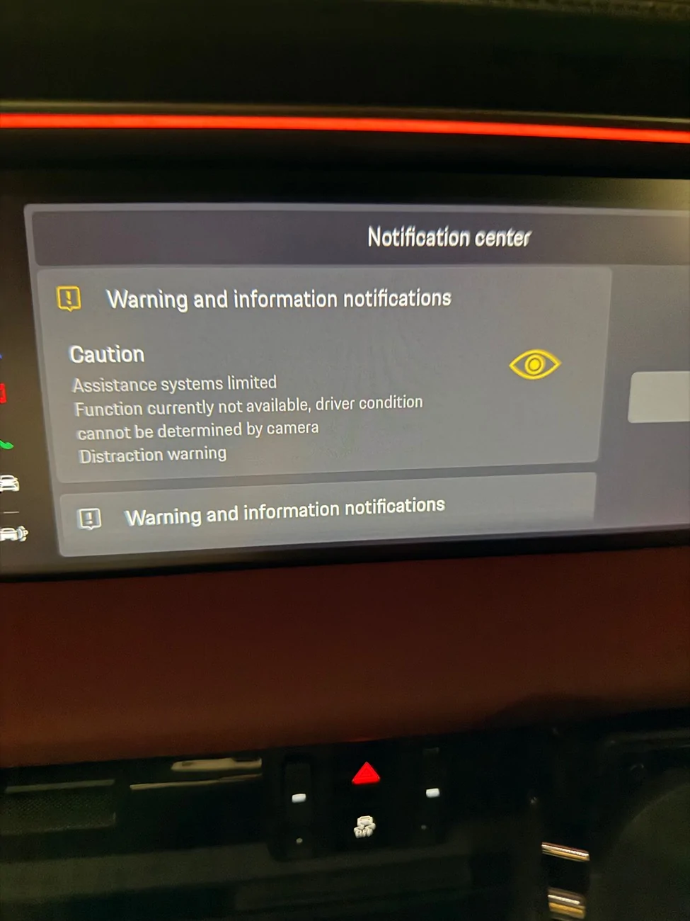 Electric Macan EV Driver assistance error IMG_6248