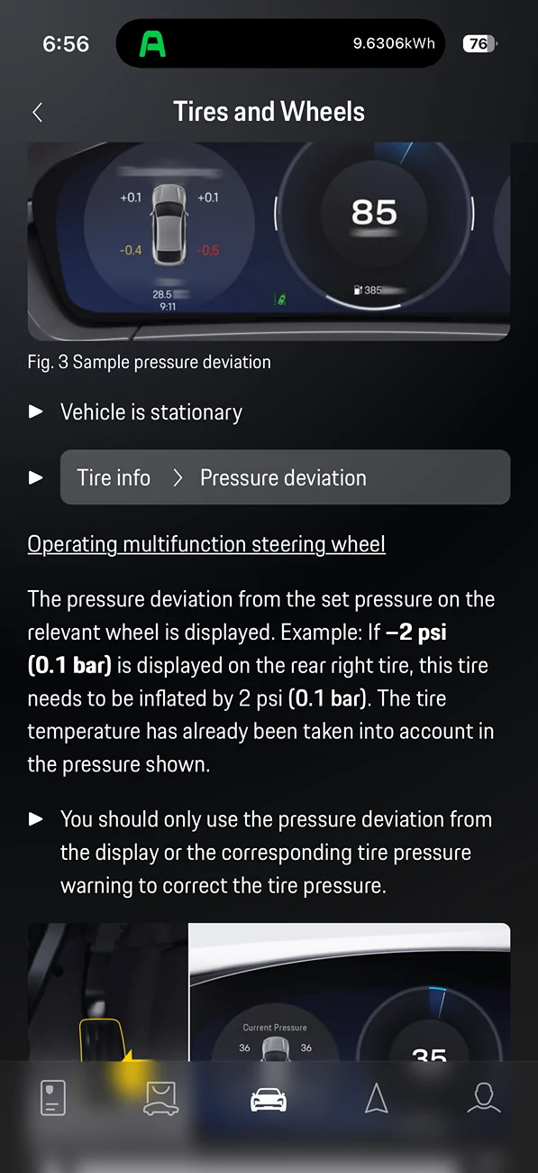 Electric Macan EV TPMS pressures don't match pressure measured with gage 20260727_005647000_iOS