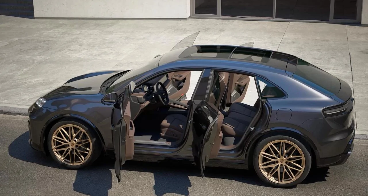 Electric Macan EV Who Else Is Waiting? 2027 Macan GTS Electric in Oak Green Metallic Neo 7f13f2bf-8376-4a15-ad4d-f8cc00c5d0d3