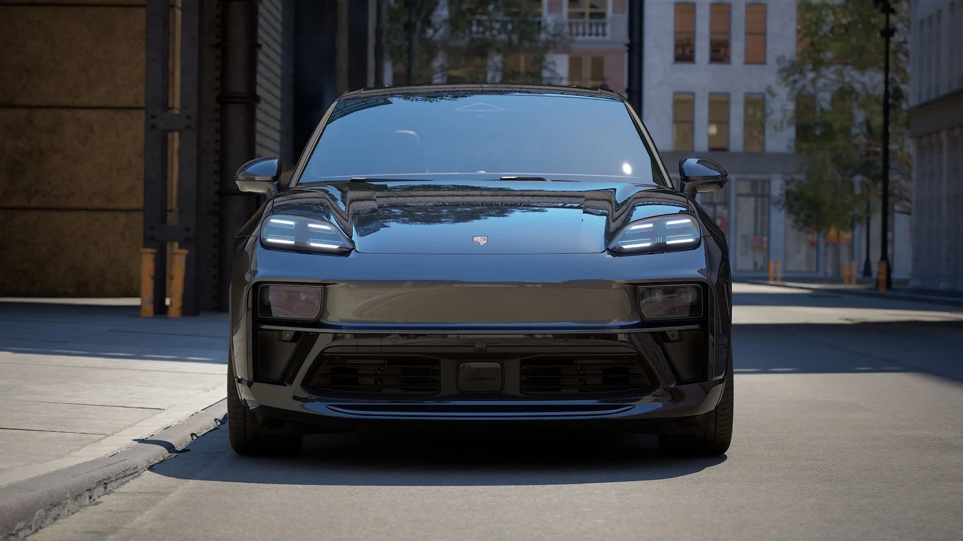 Electric Macan EV Who Else Is Waiting? 2027 Macan GTS Electric in Oak Green Metallic Neo Afbeelding 3