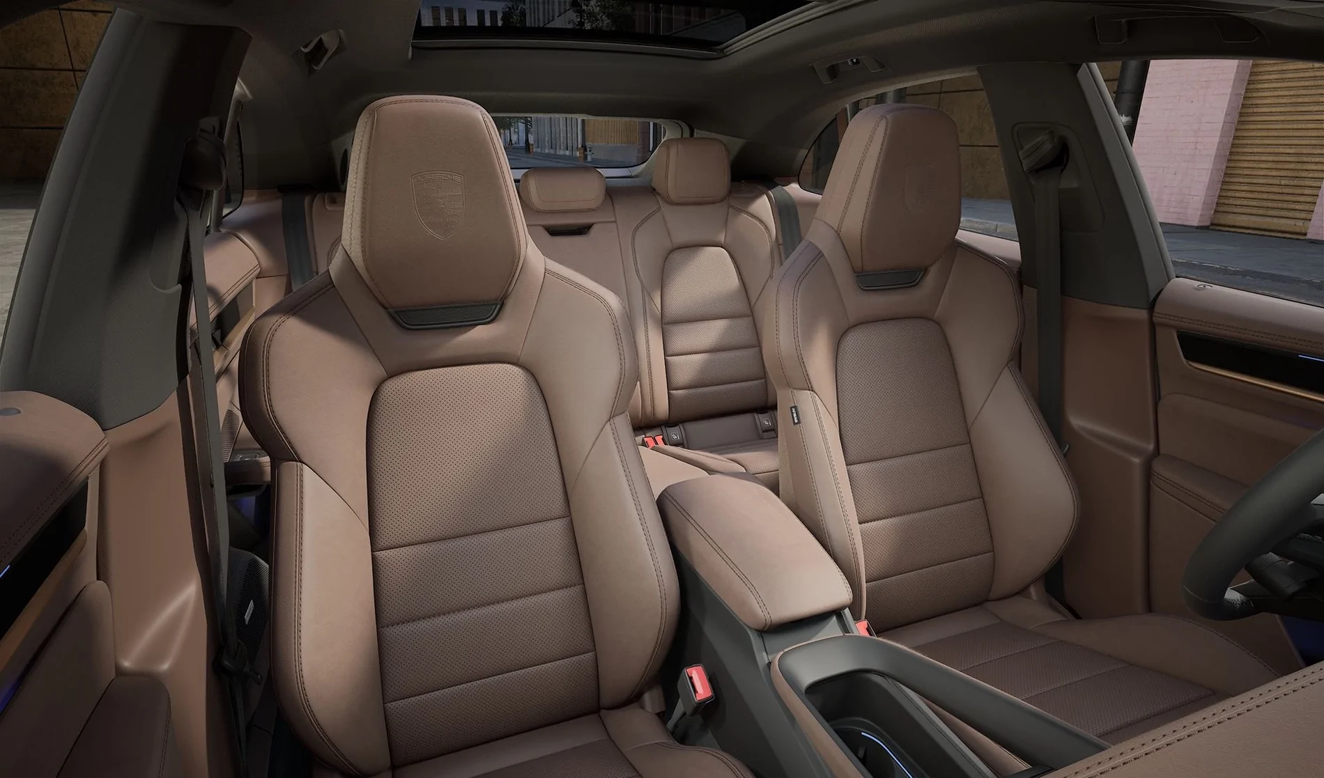 Electric Macan EV Who Else Is Waiting? 2027 Macan GTS Electric in Oak Green Metallic Neo Afbeelding 5