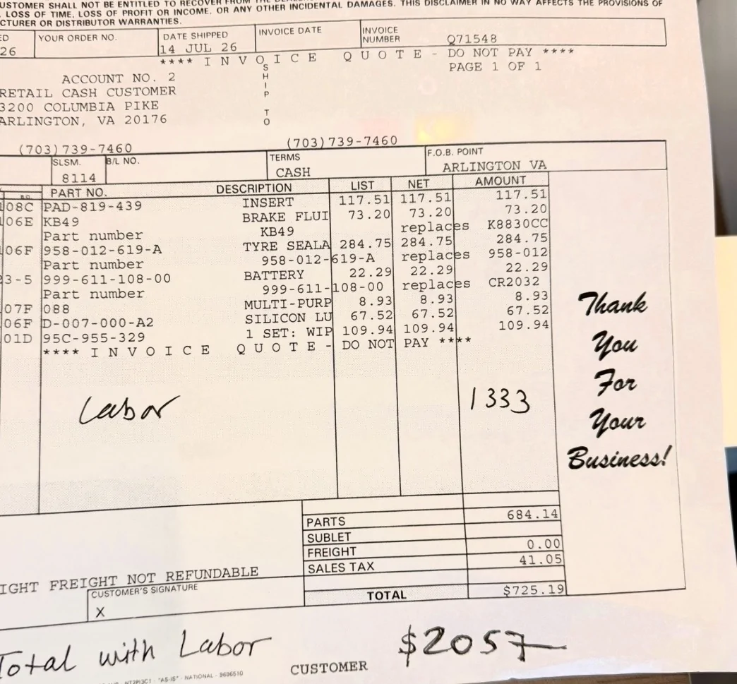 Electric Macan EV Cost of 20,000 mile service? IMG_4920
