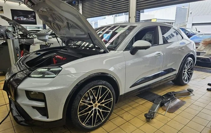 Nearly here: Macan Turbo EV Ice Grey (NZ)