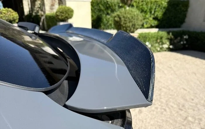 Carbon fiber spoiler / lip installed