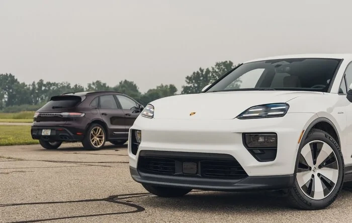 Car & Driver - Macan EV s. Macan T (ICE) Review