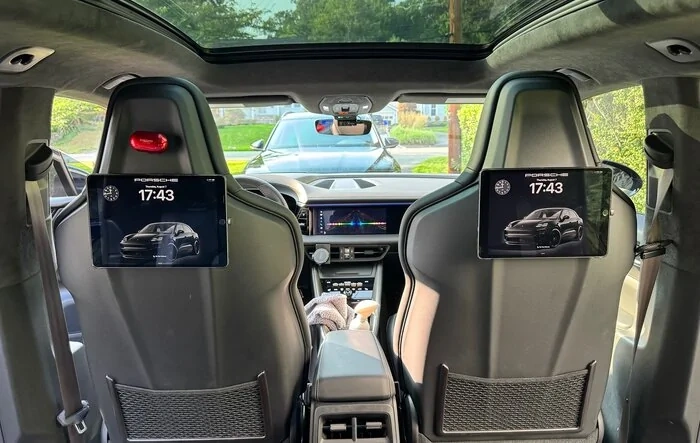 Back seat entertainment upgrade: 2 iPads on seat backs
