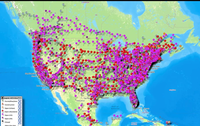 [North America] - Supercharger app for planning
