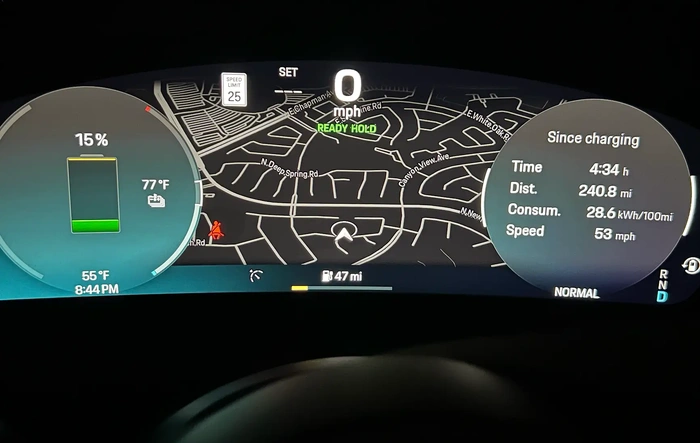 First long trip and charging with Tesla